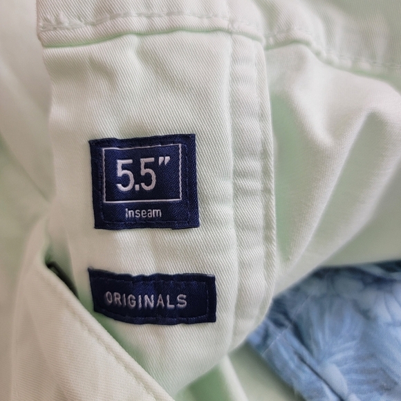 Chubbies The Sea Foams Green 5.5" Flat Front Stretch Twill Shorts Sz 34 NEW - Picture 10 of 14